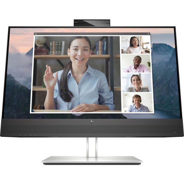 HP E24mv G4 24" Class Webcam Full HD LCD Monitor - 16:9 - Black, Silver - Image 2