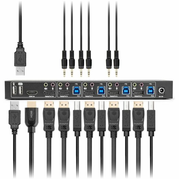 Rocstor SolidKVM SK04 DisplayPort 1.4 and USB 3.0 4�1 KVM Switch - Image 2
