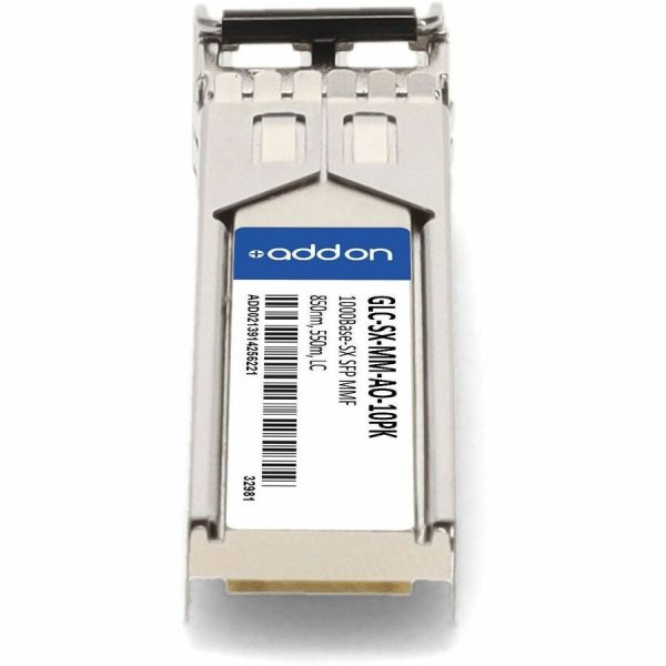 AddOn 10-Pack of Cisco GLC-SX-MM Compatible TAA Compliant 1000Base-SX SFP Transceiver (MMF, 850nm, 550m, LC) - Image 4