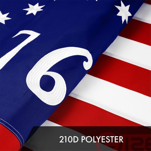 G128 3 Pack: Bennington 76 Flag | 1x1.5 Ft | ToughWeave Series Embroidered 300D Polyester | Historical Flag, Embroidered Design, Indoor/Outdoor, Brass Grommets - Image 4