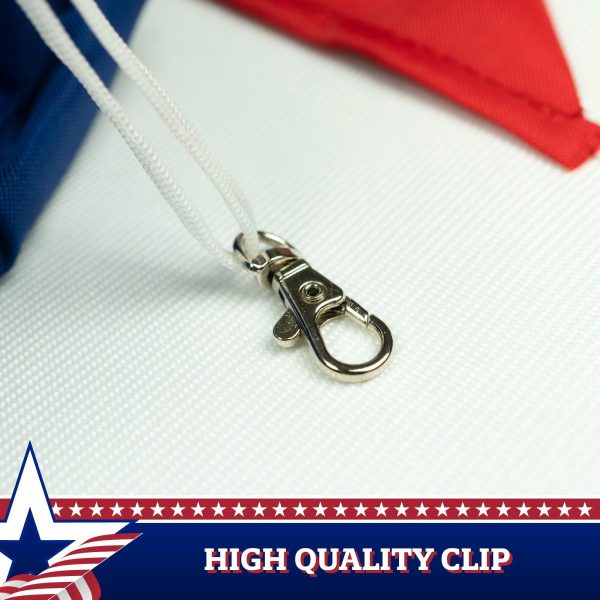 G128 5-Pack: American USA Windsock | 60 Inch | Embroidered 210D Polyester, Patriotic Hanging Decoration - Image 2