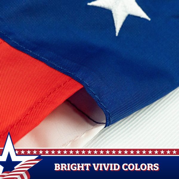 G128 5-Pack: American USA Windsock | 60 Inch | Embroidered 210D Polyester, Patriotic Hanging Decoration - Image 4