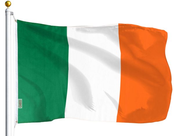 G128 Combo Pack: USA American Flag 3x5 Ft 75D Printed Stars & Ireland (Irish) Flag 3x5 Ft 75D Printed - Image 2