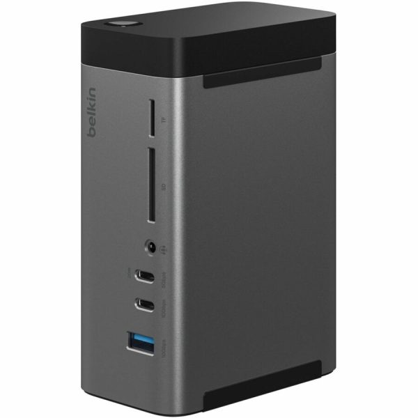 Belkin 11-in-1 Triple Display USB-C Docking Station - 10 Gbps - 1xUSB-A, 4xUSB-C, 2xHDMI, 1xEthernet, 1x3.5mm Audio, 1xSD, 1xMicro SD - w/ USB-C Cable - Grey - Image 7