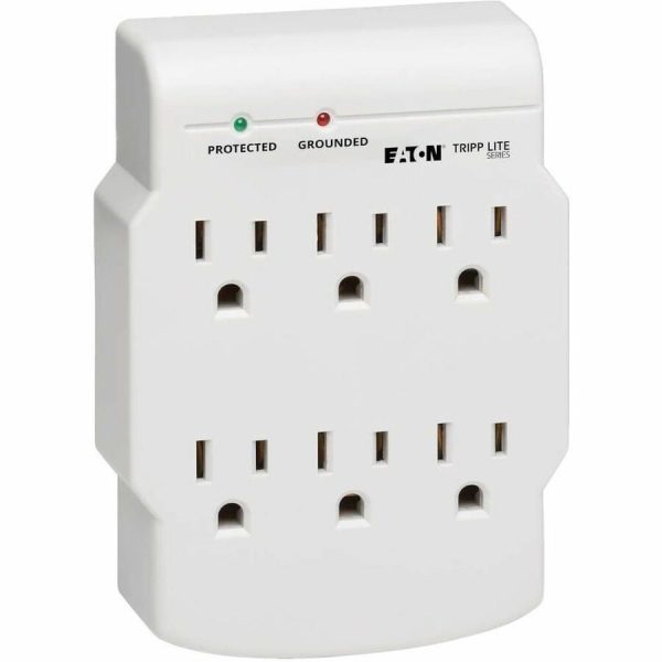 Eaton Tripp Lite Series Protect It! 6-Outlet Low-Profile Surge Protector, Direct Plug-In, 750 Joules, Diagnostic LED