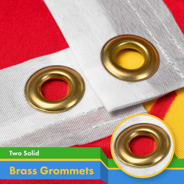 G128 3 Pack: Eritrea (Eritrean) Flag | 3x5 feet | Printed 150D Indoor/Outdoor, Vibrant Colors, Brass Grommets, Quality Polyester, Much Thicker More Durable Than 100D 75D Polyester - Image 2