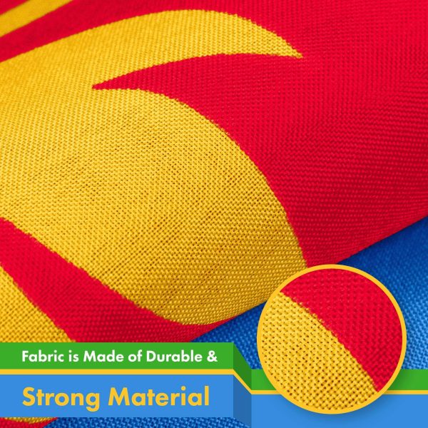 G128 3 Pack: Eritrea (Eritrean) Flag | 3x5 feet | Printed 150D Indoor/Outdoor, Vibrant Colors, Brass Grommets, Quality Polyester, Much Thicker More Durable Than 100D 75D Polyester - Image 4
