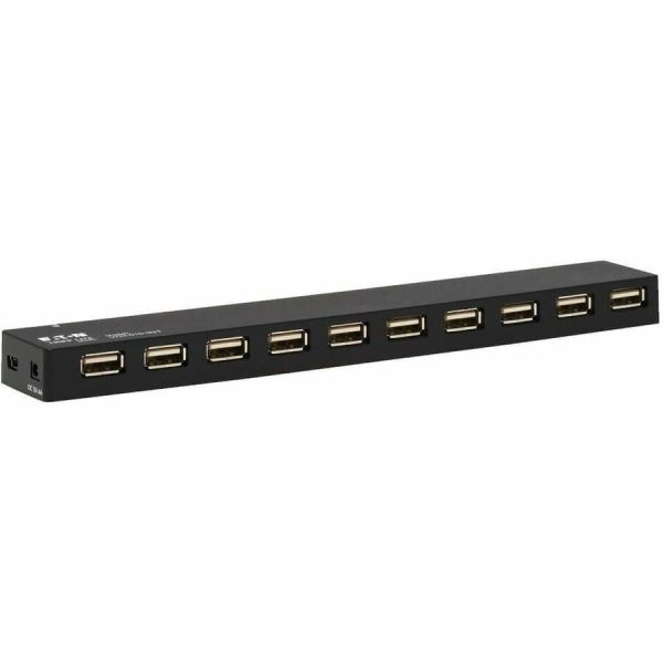 Eaton Tripp Lite Series 10-Port USB 2.0 Hub with Power Supply and International Plug Adapters