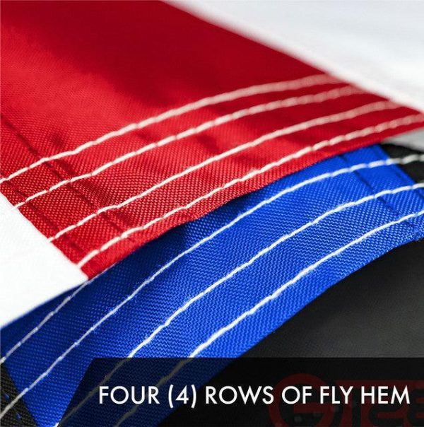 Blue Lives Matter Flag 3x5 Ft 3-Pack Embroidered Polyester By G128 - Image 5