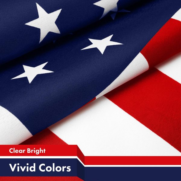 G128 10 Pack: American USA 51 Stars Flag | 3x5 Ft | LiteWeave Pro Series Printed 150D Polyester | Indoor/Outdoor, Vibrant Colors, Brass Grommets, Thicker and More Durable Than 100D 75D Polyester - Image 3