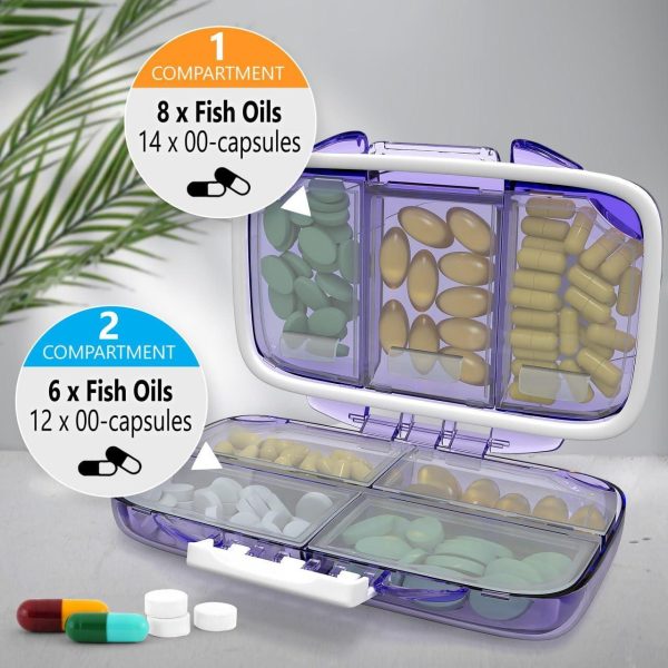 Travel Pill Organizer   Moisture Proof Pill Holder Daily Medicine Organizer Box Small Pill Case for Vitamin Supplement Pocket Pharmacy with Labels Pill Box for Purse Cute Pill Container 7 Compartments - Image 7