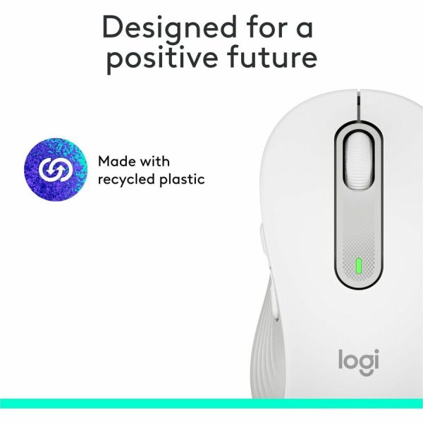 Logitech Signature M650 Wireless Mouse - For Small to Medium Sized Hands, 2-Year Battery, Silent Clicks, Off-white - Image 2