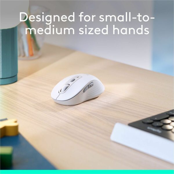 Logitech Signature M650 Wireless Mouse - For Small to Medium Sized Hands, 2-Year Battery, Silent Clicks, Off-white - Image 9
