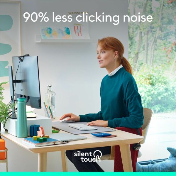 Logitech Signature M650 Wireless Mouse - For Small to Medium Sized Hands, 2-Year Battery, Silent Clicks, Off-white - Image 10