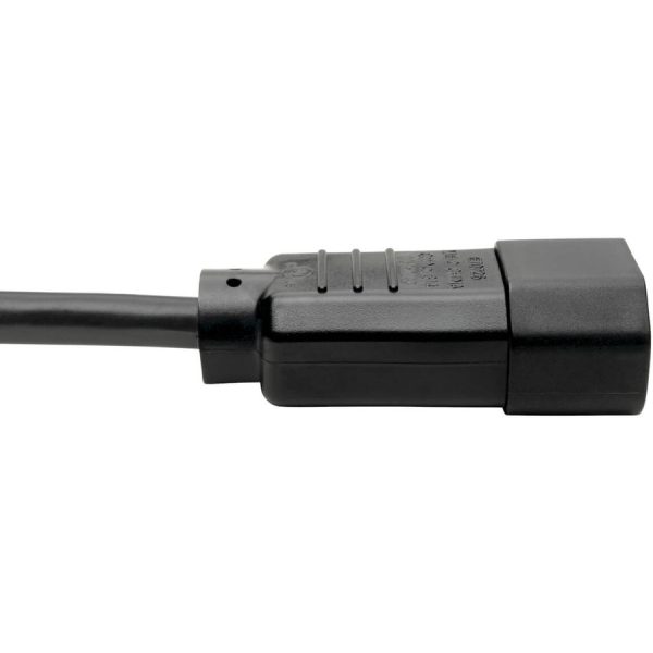 Eaton Tripp Lite Series NEMA 5-15R to C14 Computer AC Power Cable - 13A, 125V, 16 AWG, 2 ft. (0.61 m), Black - Image 5