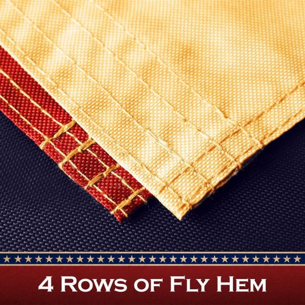 G128 2 Pack: Texas Tea-Stained TX State Flag | 1x1.5 Ft | ToughWeave Pro Series Pole Sleeve Embroidered 420D Polyester | Embroidered Design, Indoor/Outdoor, High Quality, NO Flagpole Included - Image 5