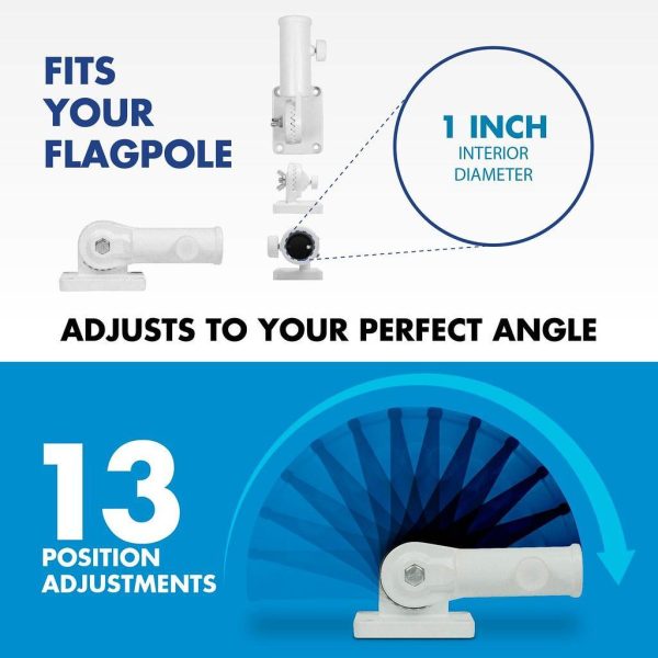 G128 Combo Pack: 6 Ft Tangle Free Spinning Flagpole (White) & Slovakia Flag 3x5 Ft Printed 150D Polyester, Brass Grommets (Flag Included) Aluminum Flag Pole - Image 8