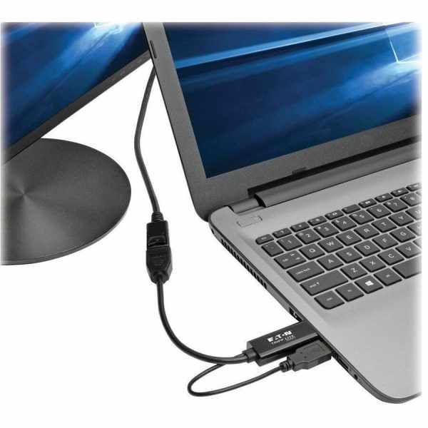 Eaton Tripp Lite Series 4K HDMI to DisplayPort Active Converter (M/F) with USB Power, 6 in. (15.2 cm) - Image 2