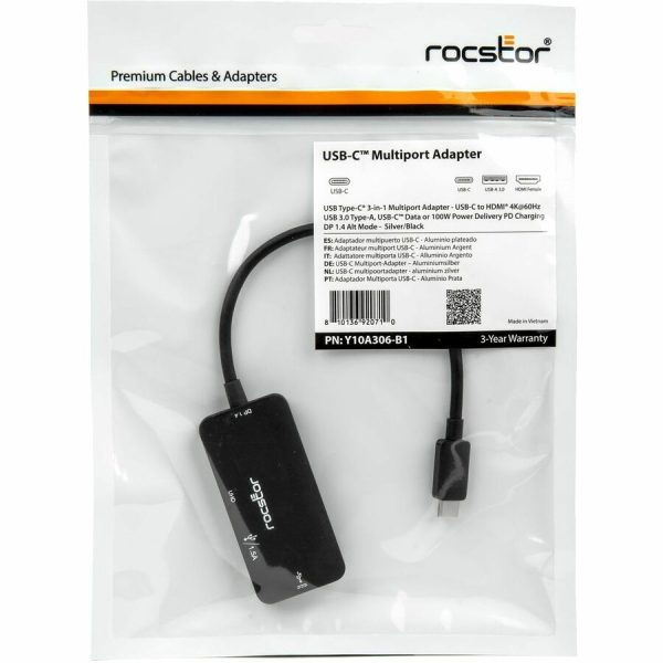 Rocstor Type-C to Triple DisplayPort Adapter with DP1.4 Alt Mode - Image 7