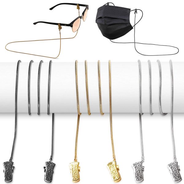 SIGONNA Eyeglass Chains for Women   Metal Glasses Chain   Eyeglasses String Holder Around Neck   Eyeglass Chains Cords Necklace Strap   3 Pcs