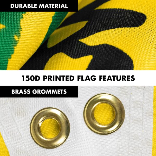 G128 Combo Pack: Flag Pole 6 FT Black Tangle Free & No Step On Snek Flag 3x5ft 150D Printed Polyester - Image 4