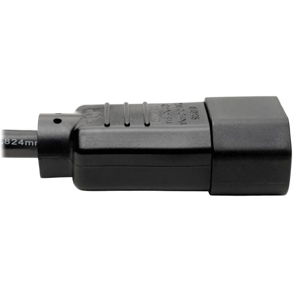 Eaton Tripp Lite Series PDU Power Cord, C13 to C14 - 13A, 250V, 16 AWG, 3 ft. (0.91 m), Black - Image 3