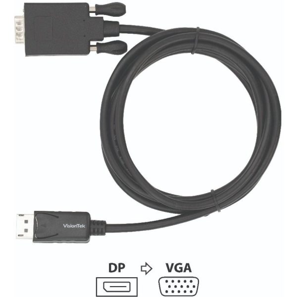 VisionTek DisplayPort to VGA 2 Meter Cable (M/M) - Image 3