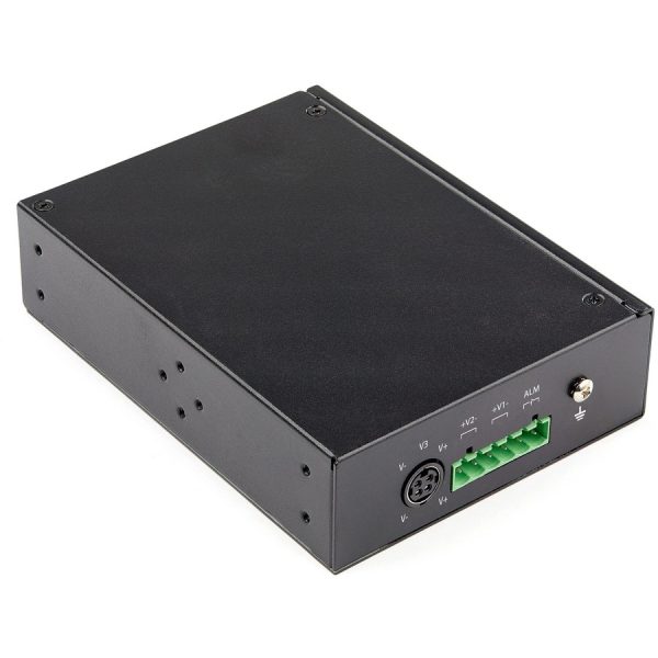 StarTech.com Industrial 6 Port Gigabit Ethernet Switch 4 PoE RJ45 +2 SFP Slots 30W PoE+ 48VDC 10/100/1000 Mbps -40C to 75C w/DIN Connector - Image 2