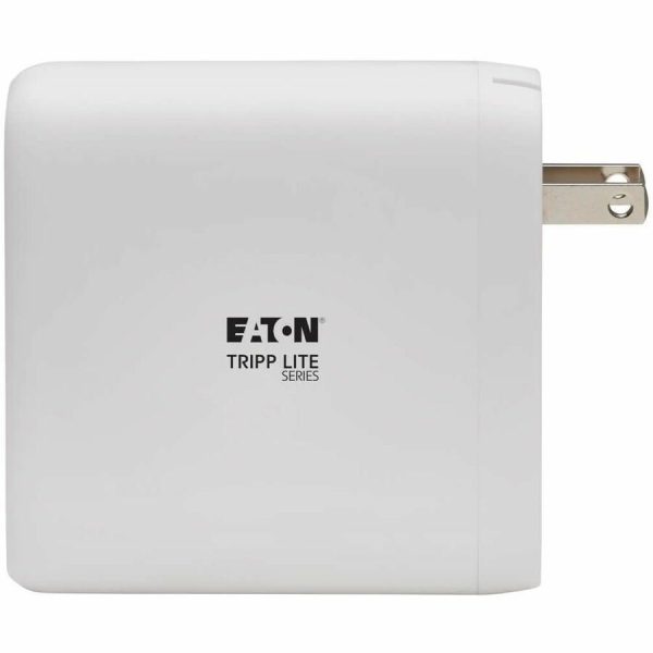 Eaton Tripp Lite Series 4-Port Compact USB Wall Charger - GaN Technology, 100W PD Charging, 2 USB-C & 2 USB-A, White - Image 3
