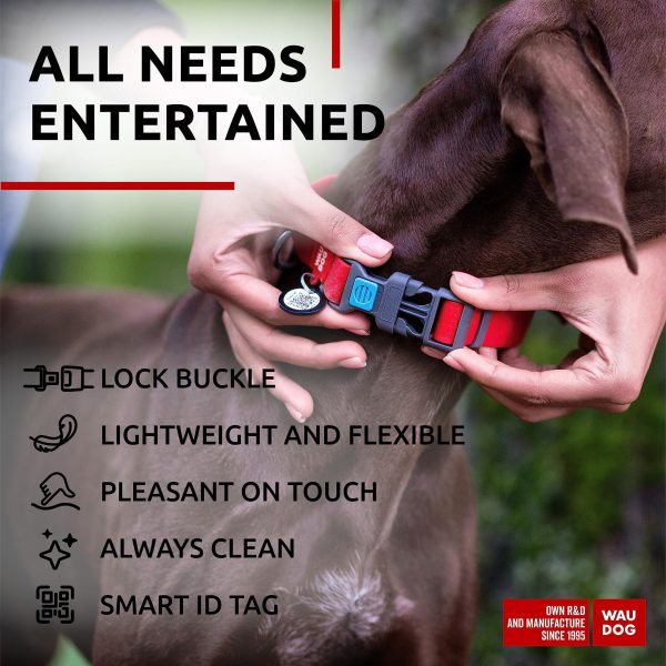 Waterproof Dog Collar   Adjustable Dog Collar for Large Dogs Small and Medium Dogs   Breakaway Dog Collar Waterproof with Plastic Buckle and QR Dog Tag   Boy & Girl Dog Collars (Red) - Image 5