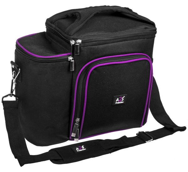 Large Meal Prep Lunch Box   Insulated Lunch Box For Women or Men   Perfect For Multiple Containers Meals   Keep Food Cool and Organized   A2S Black Purple - Image 2