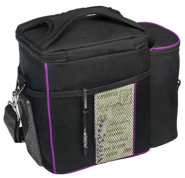 Large Meal Prep Lunch Box   Insulated Lunch Box For Women or Men   Perfect For Multiple Containers Meals   Keep Food Cool and Organized   A2S Black Purple - Image 4