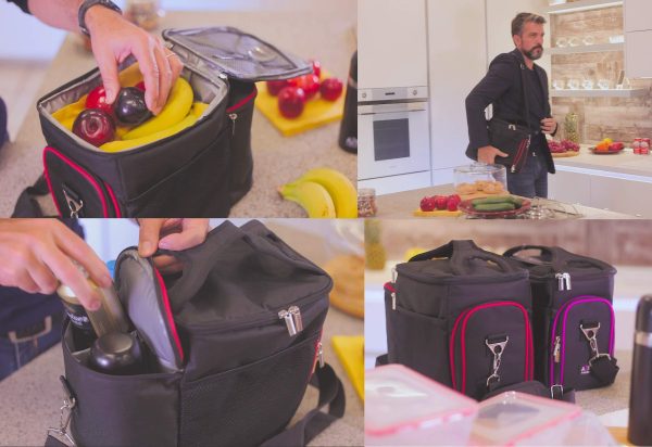 Large Meal Prep Lunch Box   Insulated Lunch Box For Women or Men   Perfect For Multiple Containers Meals   Keep Food Cool and Organized   A2S Black Purple - Image 7