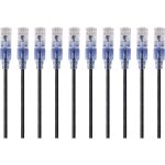 Monoprice 10-Pack, SlimRun Cat6A Ethernet Network Patch Cable, 5ft Black