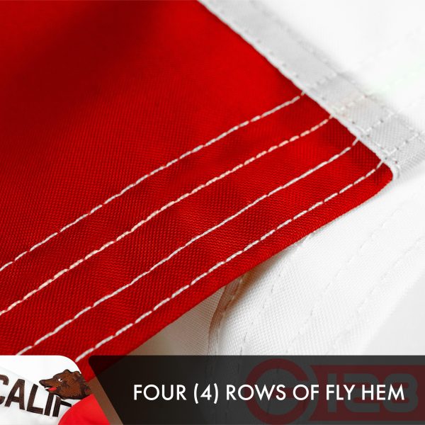 California State Flag 210D Embroidered Polyester 2x3 Ft - Double Sided 3ply - Image 5