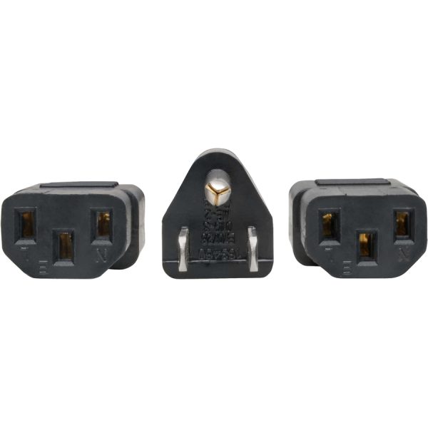 Eaton Tripp Lite Series Power Cord Splitter, C14 to 2xC13 PDU Style - 10A, 250V, 18 AWG, 18-in. (45.72 cm), Black - Image 3