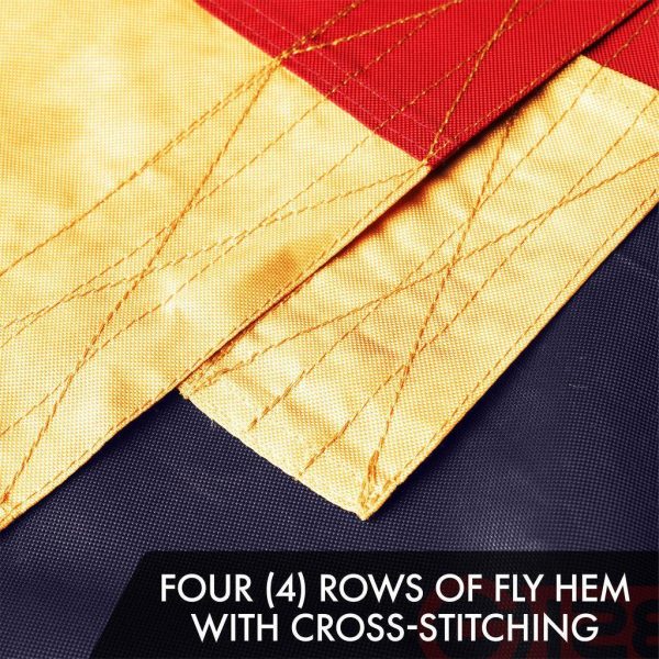 G128 10 Pack: Bennington 76 Tea-Stained Flag | 6x10 Ft | ToughWeave Pro Series Embroidered 420D Polyester | Historical Flag, Embroidered Design, Indoor/Outdoor, Brass Grommets, High Quality - Image 6