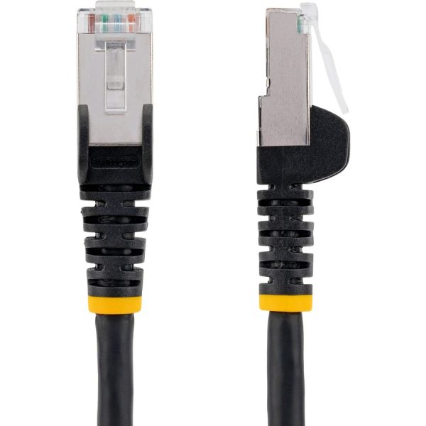 StarTech.com 20ft CAT6a Ethernet Cable, Black Low Smoke Zero Halogen (LSZH) 10 GbE 100W PoE S/FTP Snagless RJ-45 Network Patch Cord - Image 2