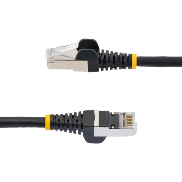 StarTech.com 20ft CAT6a Ethernet Cable, Black Low Smoke Zero Halogen (LSZH) 10 GbE 100W PoE S/FTP Snagless RJ-45 Network Patch Cord - Image 3