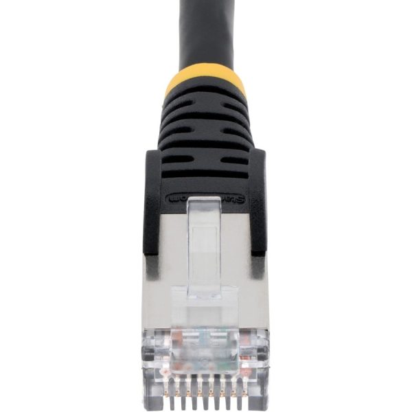 StarTech.com 20ft CAT6a Ethernet Cable, Black Low Smoke Zero Halogen (LSZH) 10 GbE 100W PoE S/FTP Snagless RJ-45 Network Patch Cord - Image 4