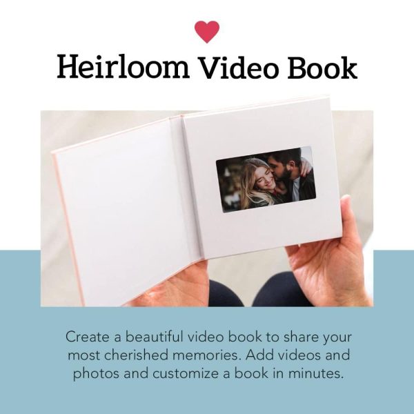 Heirloom Blank Video Book   Create Your Own Digital Greeting Card Gift with Your Memories   Anniversary Christmas Wedding   Plays 10 Minutes of Video and Photos - Image 3