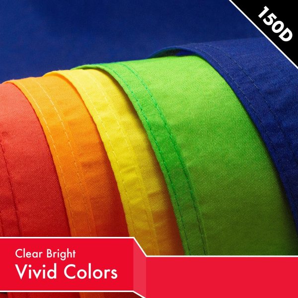 Solid Red Color Flag 3x5 Ft 2-Pack Printed 150D Polyester By G128 - Image 3