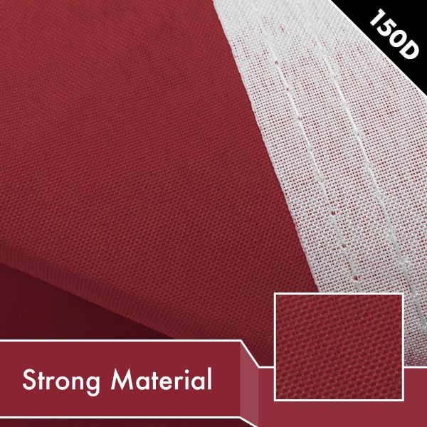 G128 2 Pack: Solid Burgundy Color Flag | 2.5x4 Ft | LiteWeave Pro Series Printed 150D Polyester | Indoor/Outdoor, Vibrant Colors, Brass Grommets, Thicker and More Durable Than 100D 75D Polyester - Image 4