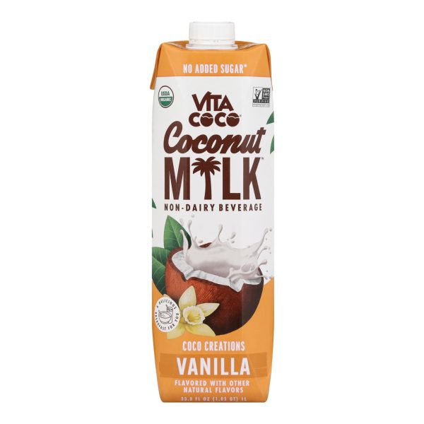 Vita Coco - Natural and Organic Vita Coco Vanilla Milk - Case of 6-33.8 Fluid Ounces