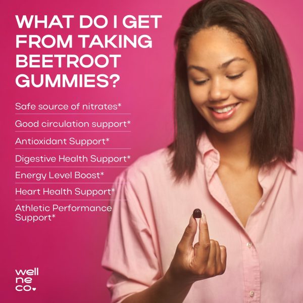 Beet Chews for High Blood Pressure   Beet Root Gummies with Tart Cherry Extract   Nitric Oxide Supplements   Support Cardio Health and Energy   Vegan No GMO Pectin Based   for Women and Men - Image 4