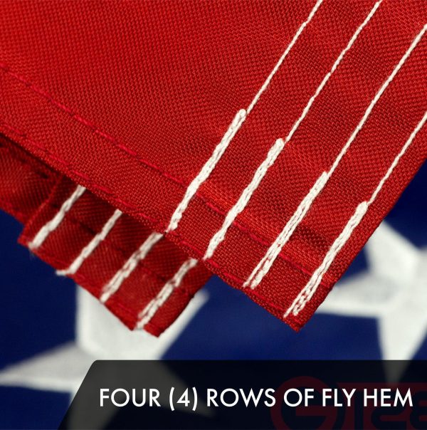 G128 Combo Pack: American USA Flag 2.5x4 Ft & American USA Yacht Ensign Flag 2.5x4 Ft | Both ToughWeave Series Embroidered 300D Polyester, Embroidered Design, Indoor/Outdoor, Brass Grommets - Image 8