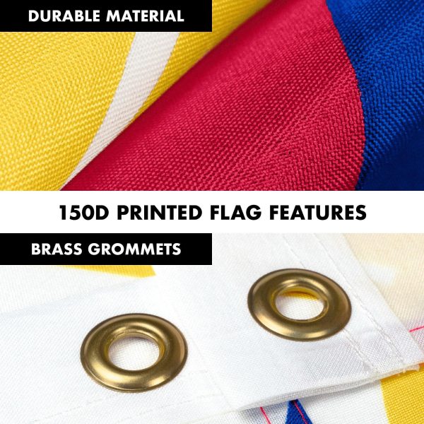 Flag Pole 6FT White Tangle Free & Philippines Philippine Flag 3x5 Ft Combo Printed 150D Polyester By G128 - Image 4