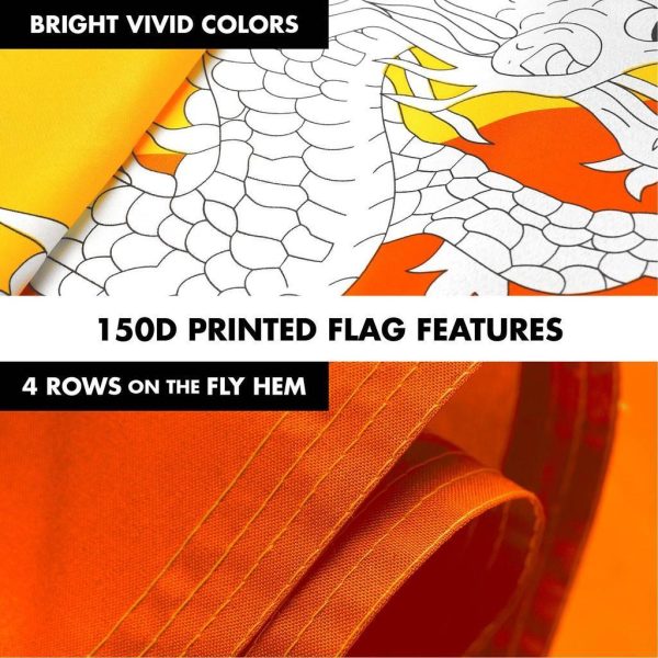 G128 Combo Pack: 6 Ft Tangle Free Spinning Flagpole (Silver) & Bhutan Flag 3x5 Ft Printed 150D Polyester, Brass Grommets (Flag Included) Aluminum Flag Pole - Image 5
