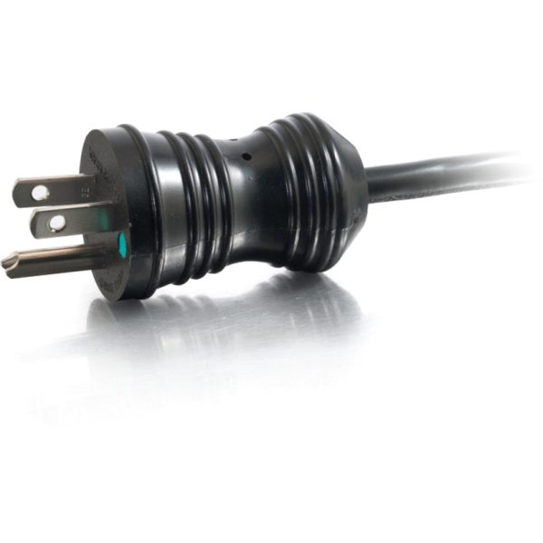 C2G 8ft 18 AWG Coiled Hospital Grade Power Cord (NEMA 5-15P to IEC320C13) - Black - Image 2