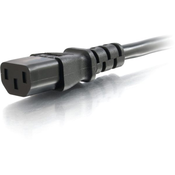 C2G 8ft 18 AWG Coiled Hospital Grade Power Cord (NEMA 5-15P to IEC320C13) - Black - Image 3